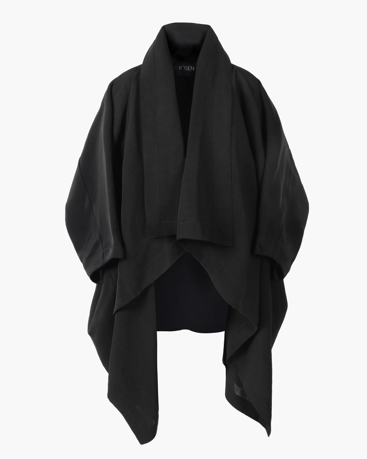 ROSEN O-Ren Coat in Silk-Wool Faille