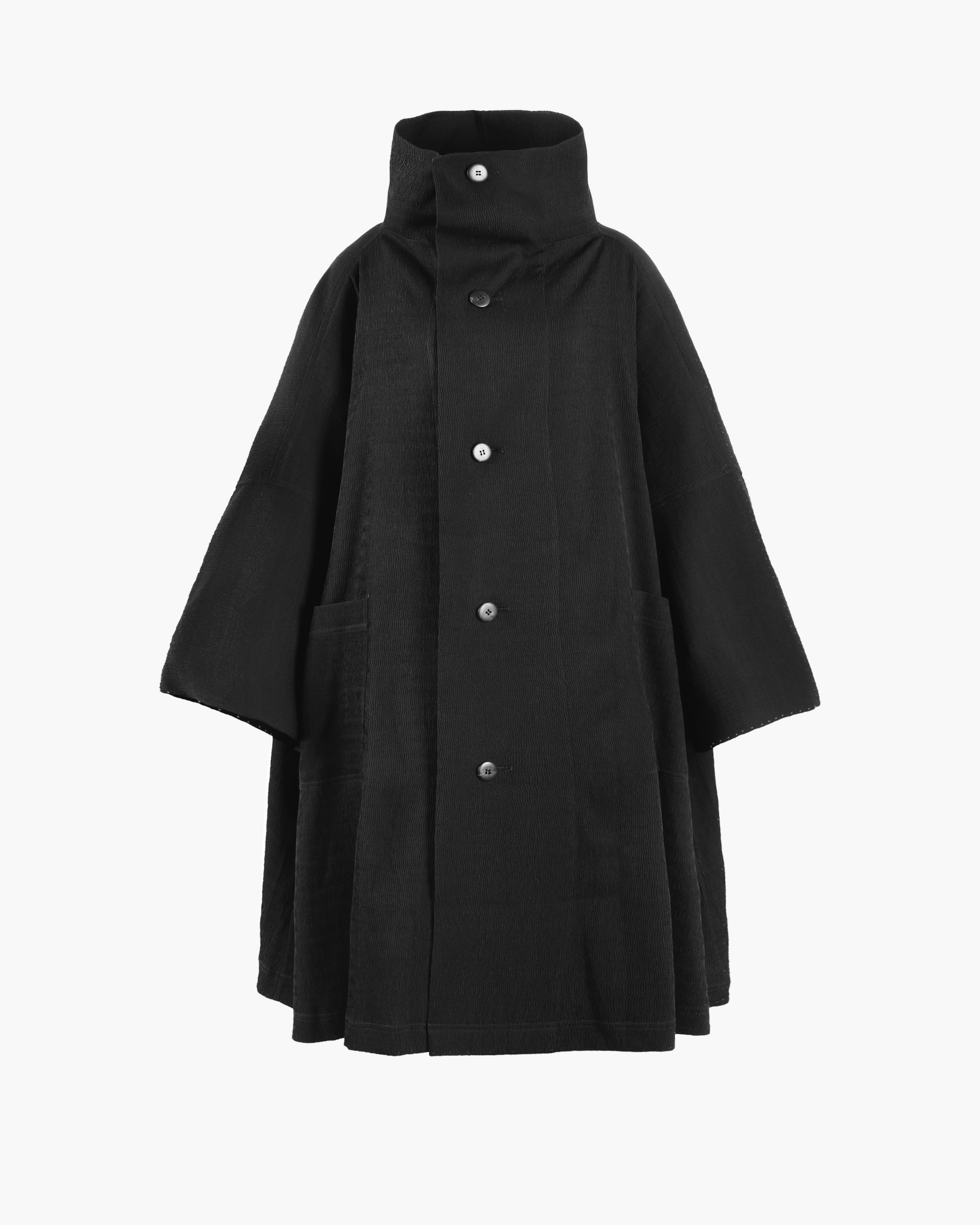 ROSEN Euclid Coat in Micro Pleats