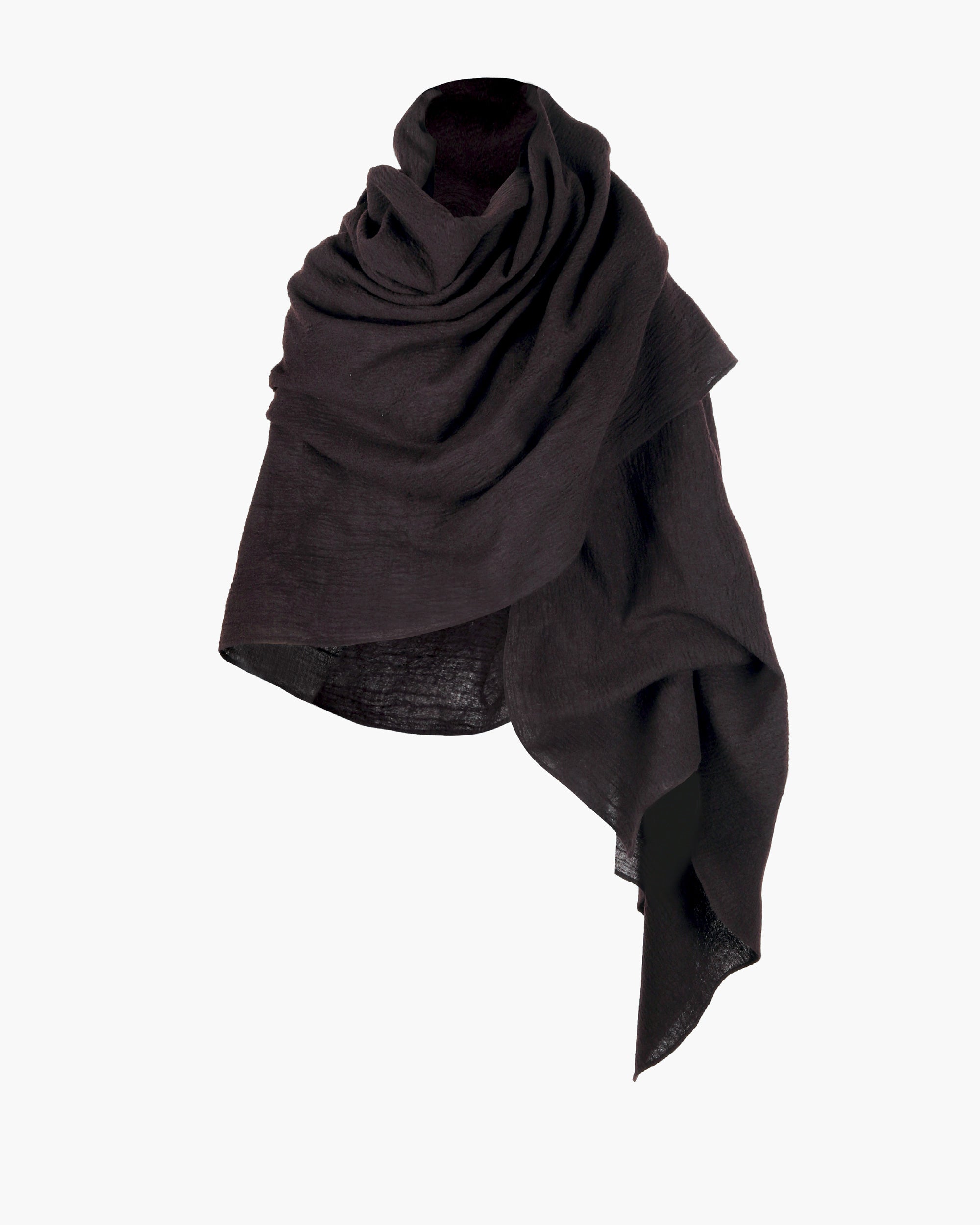 ROSEN Feiya Shawl in Wool Cotton Gauze