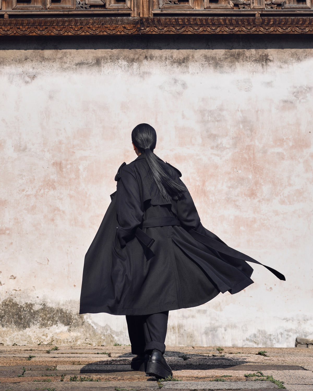 ROSEN Kayde Coat in Wool Twill