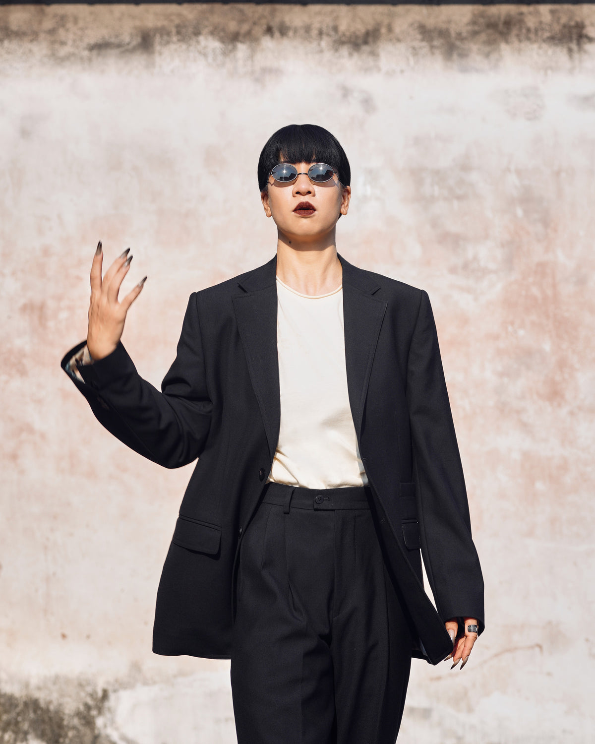 ROSEN Medici Suit Jacket in Wool Gabardine