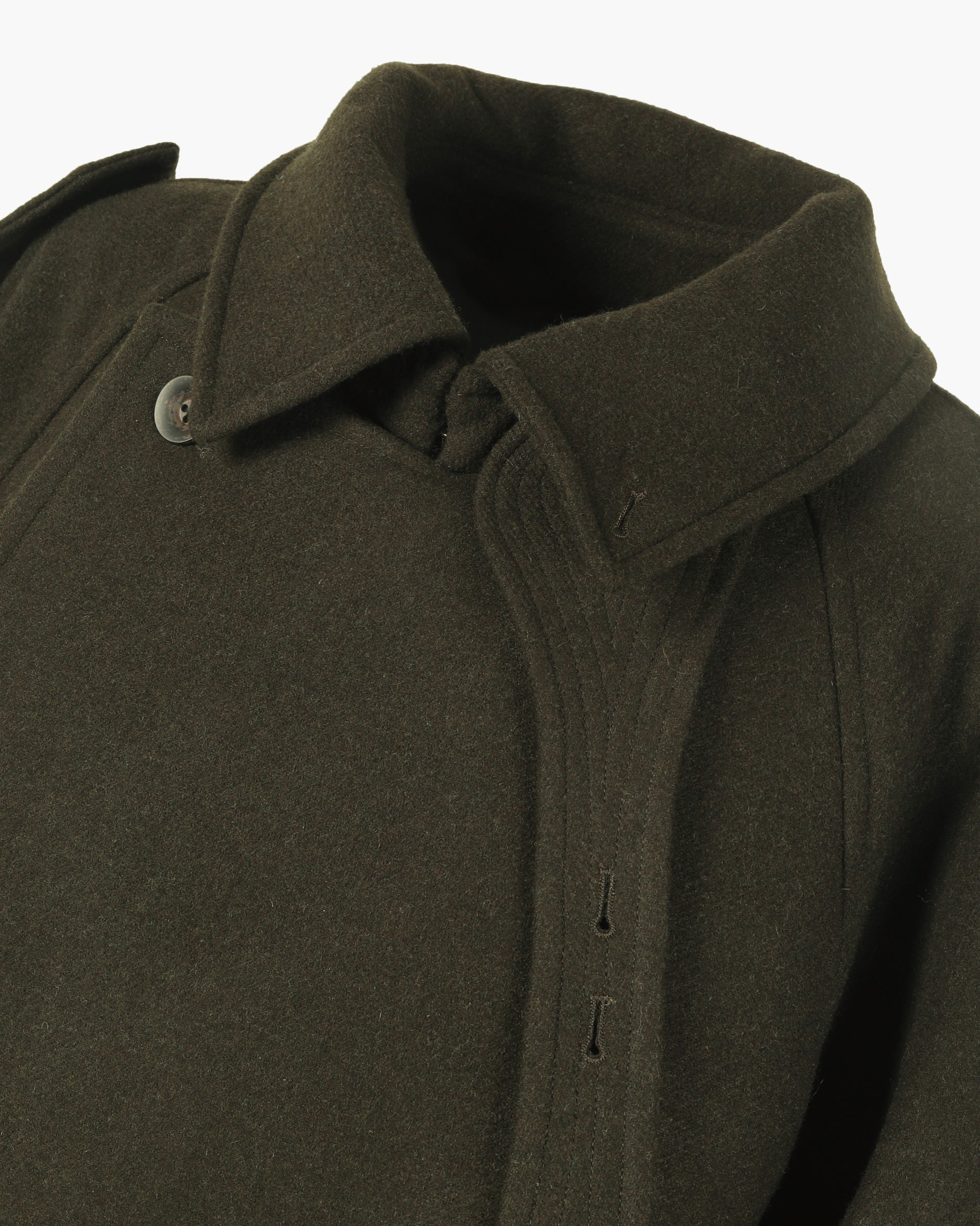 ROSEN Nara Trench Coat in Wool Melton