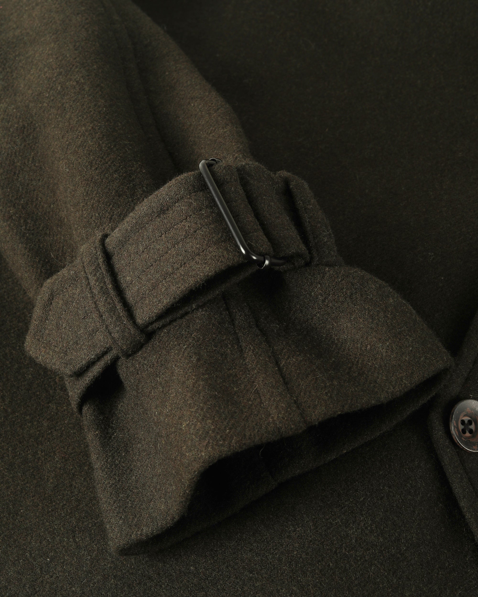 ROSEN Nara Trench Coat in Wool Melton