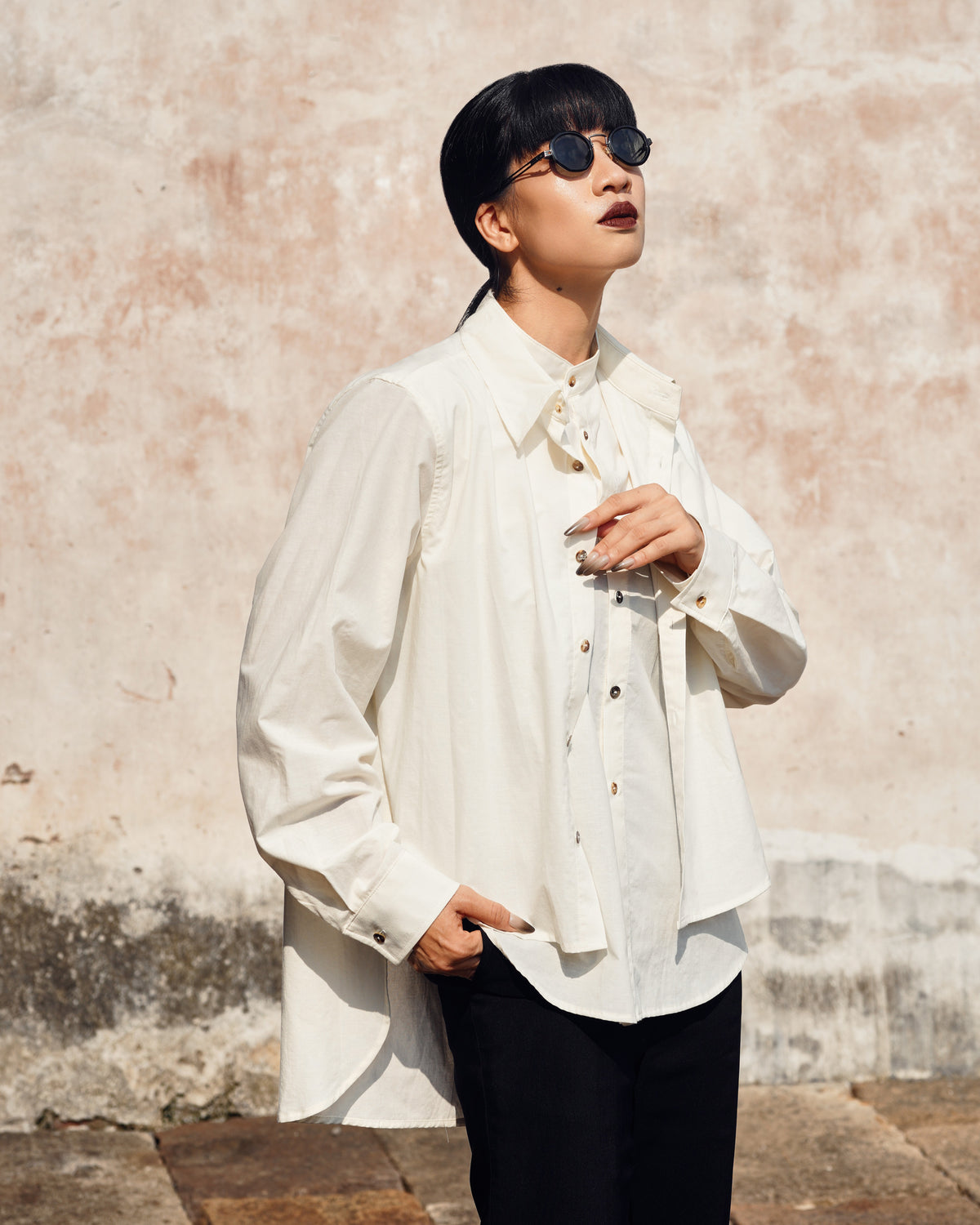 ROSEN Oliver Shirt in Cotton-Yak Wool