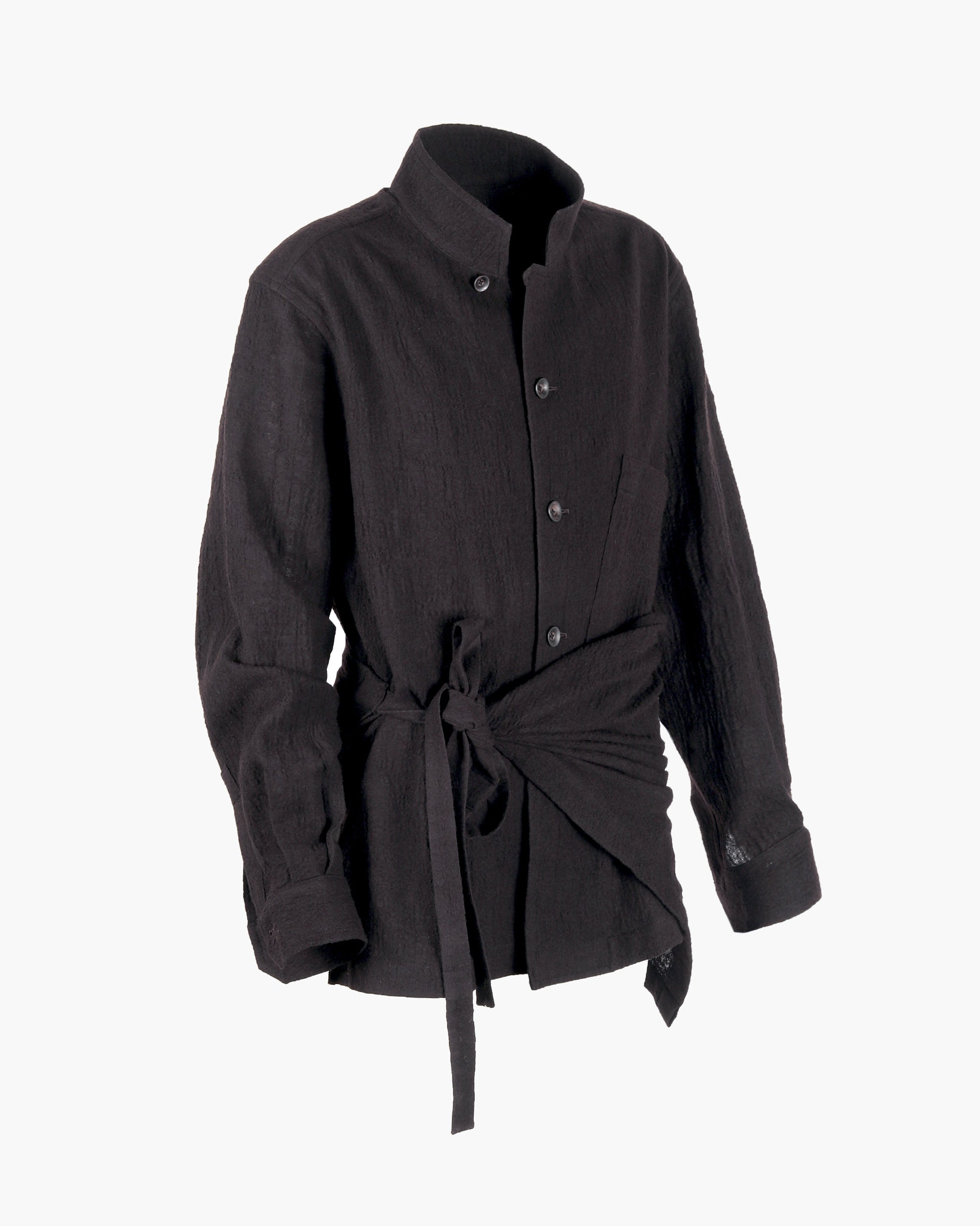 ROSEN Plato Shirt in Wool-Cotton Gauze