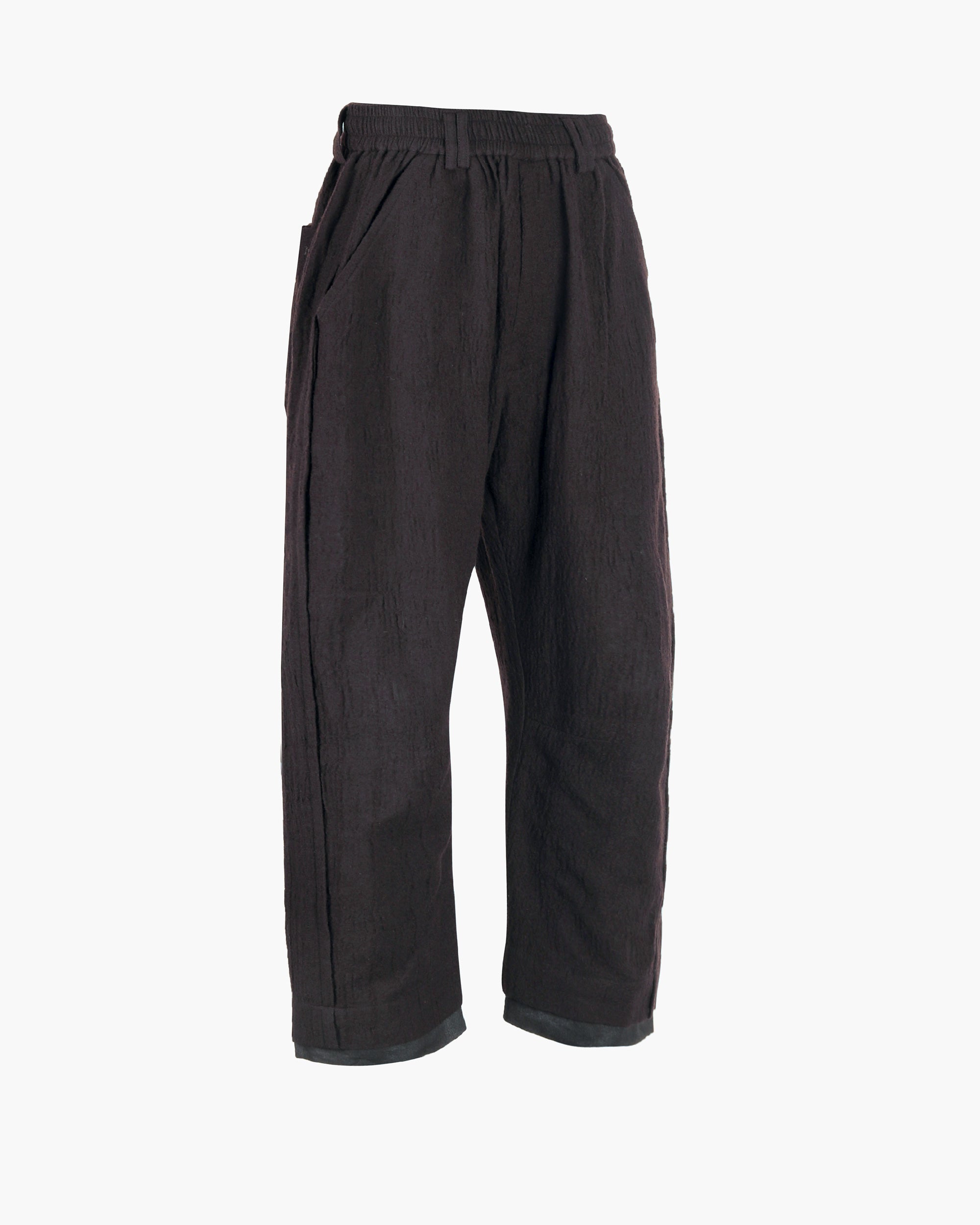 ROSEN Plato Trousers in Wool-Cotton Gauze