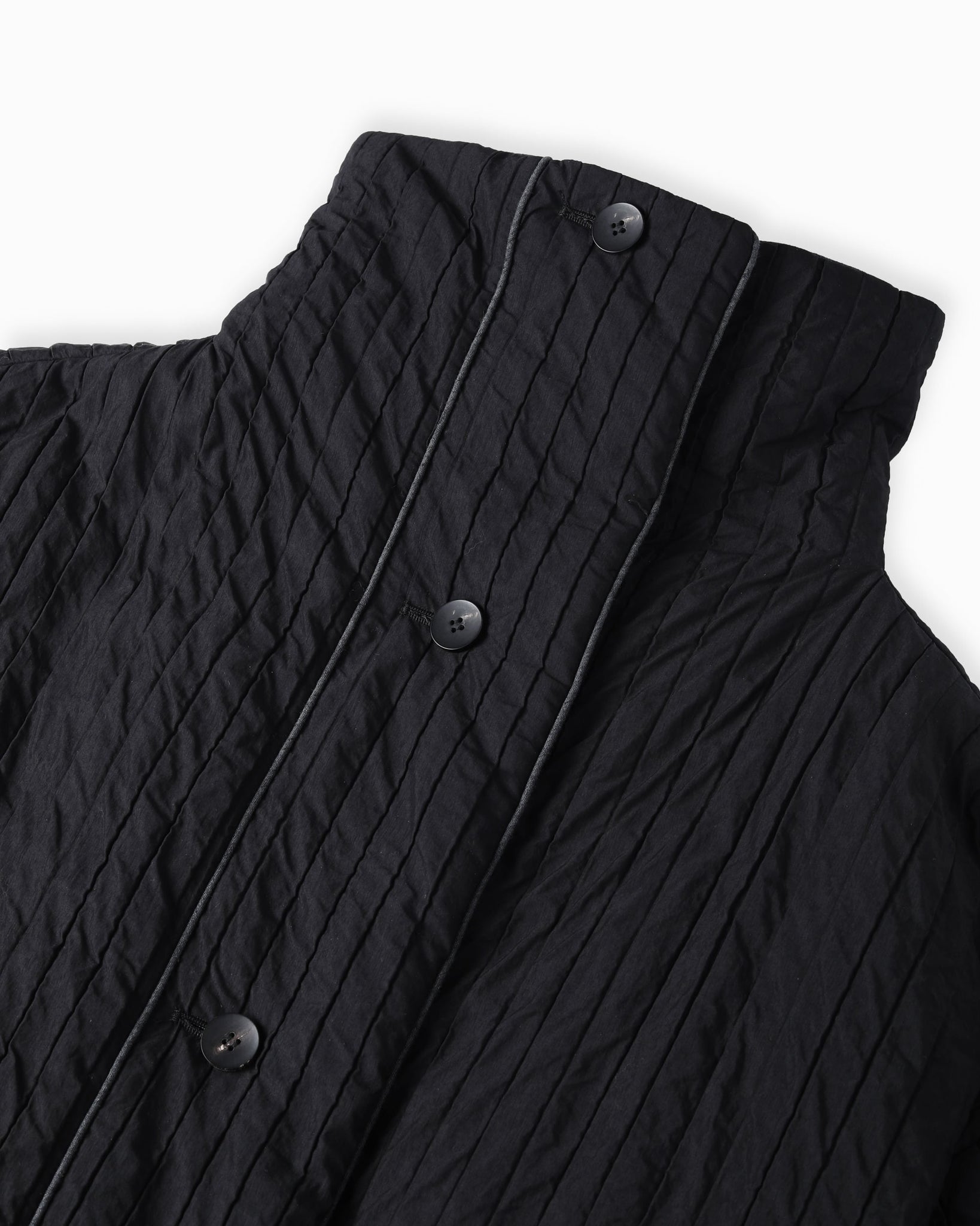 ROSEN Euclid Padded Coat in Pleated Cotton
