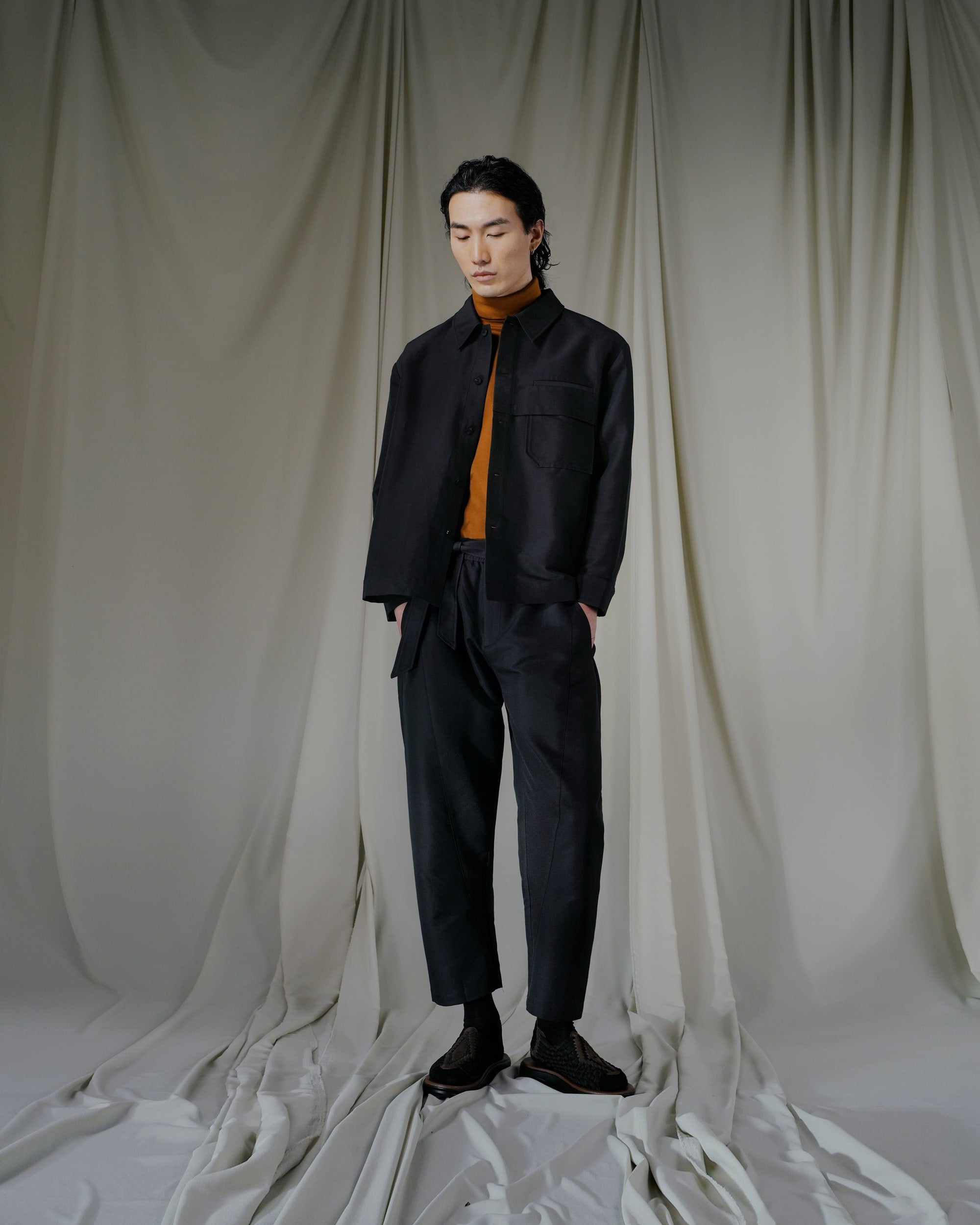 ROSEN Khando Suit in Silk-Cotton Faille
